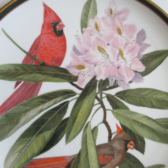 Vtg Franklin Porcelain Songbirds Wedgwood Plate - Picture 7 of 14